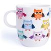Excelsa Animals Tazza Mug Gufo, 400 ml, Porcellana, Bianco