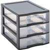 Sundis TAG TOWER formato A4, 3 cassetti con porta etichette e sistema anticaduta, Antracite