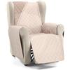 Martina Home Copridivano imbottito reversibile Ambra 1 Posto/Relax Lino Pelle
