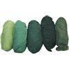 Rayher lana vergine di pecora mélange, 100g, 5 colori da 20 g ciascuno, tonalita' verdi, per infeltrimento, 5363700