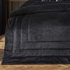 Laurence Llewelyn-Bowen - Chic - Copriletto in velluto - 220 cm x 150 cm in nero
