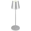 Briloner - Lampada da tavolo senza fili, 2 lampade in 1, lampada comodino dimmerabile, Lampada da Esterno, abat jour da comodino, lampada da tavolo ricaricabile, lampada scrivania, cromo opaco