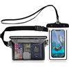 Kiiwah 2 Pack Borsa Impermeabile IPX8 Marsupio Mare con Cintura Regolabile per Spiaggia, Nuoto, Canottaggio, Pesca, Escursioni