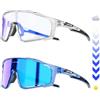 KAPVOE Occhiali da ciclismo fotocromatici occhiali da sole sportivi UV400 con lenti chiare per uomo e donna - ideali per mountain bike corsa guida baseball e golf 62