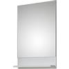 PELIPAL 359 - Specchio Piolo con mensola, Decorazione in Legno, 10 x 50 x 70 cm, Bianco Lucido