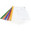 Rapesco 1507 Buste con Chiusura a Zip in Metallo, A3, Trasparente con Zip Colorate, Confezione da 5