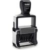 Trodat Timbro dat Professional 5440/L con inchiostro automatico, con 2 testi commerciali intercambiabili ricevuti - pagato, bicolore blu/rosso e dimensioni ca. 49 x 28 mm.