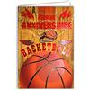 Afie 67-1223 - Biglietto natalizio con palloncino rosso lucido, formato chiuso 115 x 170 mm, fabbricazione francese, sportivo, campione, cestino, giocattolo, squadra,