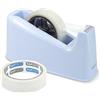 Rapesco 1488 500 Dispenser per Nastro Adesivo con 2 Rotoli di Nastro 25 mm x 45 m, Azurro