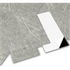 Hode Pavimento in PVC per pavimenti in vinile, autoadesiva, per pavimenti, in marmo grigio chiaro, 60 x 30 cm, impermeabile, 1,8 m², spessore 1,5 mm, 10 piastrelle