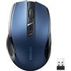 UGREEN Mouse Wireless 2.4 GHz Ergonomico Silenzioso con Ricevitore USB 5 Livelli DPI 4000 Max Durata ‎Batteria 18 Mesi per PC Mac Laptop Windows macOS Linux, Blu