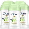 Dove 5x Dove Deodorante Go Fresh Cetriolo e Tè Verde 0% Alcol Anti-Traspirante - 5 Deodoranti Stick da 30ml