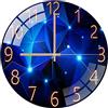 ALEENFOON Orologio da Parete in Vetro Decorato Quarzo Silenzioso Cucina Particolari Moderni 30 cm, Sottile Quarzo da Parete Interno Orologio (Blu scuro)