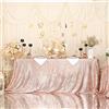 Eternal Beauty - Tovaglia quadrata con paillettes, per feste di nozze, banchetti, colore: oro rosa, Lino, Oro rosa, 127*203cm
