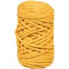 Rayher Braidy filo riciclato, intrecciato, 4 mm ø, color giallo miele, gomitolo 60m (250 g), filato per lavori creativi, macramè, pannelli, progetti con corde, 42010166