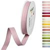 Halbach Seidenbänder Nastro decorativo con bordi in lino, larghezza: 15 mm, lunghezza 20 m, nastro per regali, decorazione fai da te, colore: viola