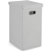 Bizzotto Cesto Porta Biancheria Tidy Rett - Salvaspazio con Coperchio - Grigio