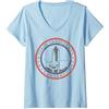 Nasa Donna NASA Cape Canaveral Lift Off Red And Blue Maglietta con Collo a V