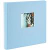 goldbuch 24 829 - Album fotografico Bella Vista, 25 x 25 cm, 60 pagine bianche con divisori in pergamena, album fotografico con copertina in lino, colore: Blu