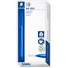 Staedtler Penna a sfera triangolare, colore dell'inchiostro blu, larghezza della linea F circa 0,7 mm, per una scrittura rilassata, 10 penne a sfera blu in astuccio di cartone, 4320 F-3