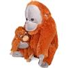 Wild Republic Mom And Baby Orangutan, Peluche Animali, Peluche Mamma E Cucciolo, Regalo Per Bambini, Imbottitura Realizzata Partendo Da Bottiglie Riciclate, 38 cm
