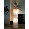 Trango 1209L LED Lampada da terra *LADY* Lampada in carta di riso bianca *FATTO A MANO* incl. 2x lampade LED E14, Forma: concava, altezza circa 123 cm, lampada da soggiorno, paralume in carta di riso