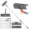 Bestnifly Lavavetri Professionale con Manico Telescopico(254cm), 2 in 1 Pulitore Vetri Finestre Lava Vetri con Tergivetro con 2 panni in microfibra Pulisci Vetri, Lavavetri per Specchi Auto Vetro Finestra Alta