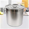 KOLHGNSE Pentola per zuppa con coperchio, 35/50/70 litri, in acciaio inox, spessore 0,4 mm (50 l)