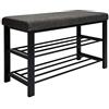 DuneDesign Panca Scarpiera da Ingresso - 81x32x50 Organizer Porta Scarpe con Seduta - Cassapanca Scarpe Salvaspazio - Portascarpe con Panchetta Imbottita - Poggiascarpe Corridoio Camera da Letto Bagno