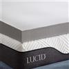 LUCID Topper 10 cm in memory foam gel rinfrescante e fibra di bambù, Piazze francese, 140 x 190 cm