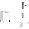 Baikal Pacchetto soluzione completa. Include: mobile da bagno, lavabo in ceramica, rubinetto, sifone estensibile e valvola di scarico. Mobile montato. Consegna Tutto in uno. 2 ante senza specchio 60