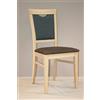 Furntastic Nora - Set di 2 sedie a quattro piedi, in legno/tessuto, turchese/marrone, taglia unica