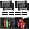 CGEAMDY Rete Portaoggetti per Auto Bagagliaio, 4 PCS Tasca Organizer Sedile Autorete con Velcro, Borsa Net Elastica Universale per Baule Car, Storage Mesh per SUV, Truck di Auto (50x25cm)
