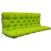 Chicreat Cuscino da panchina, con schienale, verde/giallo, 150 x 98 x 8 cm