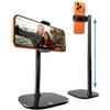 COOPER ChatStand, Supporto Telefono da Scrivania Regolabile per Registrazione Video, Porta Cellulare da Tavolo, Porta Telefono Scrivania, Cavalletto Smartphone per iPhone, Android, Samsung, Nero Notte