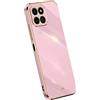 XINYEXIN Cover per Honor 70 Lite 5G / Honor X8 5G / Honor X6 (6.5), Custodia per Telefono in TPU Antiurto dal Design Bordo Dorato Slim Fit Silicone Case - Viola