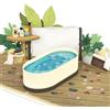 papercrush® Biglietto pop-up Benessere - Biglietto regalo di compleanno 3D per lei (fidanzata, moglie, amica), Buono regalo per spa, estetista, massaggio per donna, Carta regalo per anniversario
