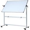 VIZ-PRO Lavagna Bianca Mobile con Supporto, Doppia Faccia, Cornice in Alluminio, 120 x 90 cm