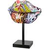Casablanca modernes Design Scultura decorativa Casablanca Kissing Mouth in Street Art Design - in resina - accessorio decorazione soggiorno regalo - altezza 26 cm