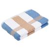 Gözze - Asciugamano a Righe New York, Set da 2 Pezzi, Morbido e Assorbente, 100% Cotone, 70 x 140 cm - Marrone/Bianco/Blu Fiordo