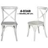 DRW - Set di 2 sedie in Legno di Betulla Bianche 50 x 48 x 90 cm