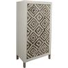 Suska-Regalos 40093 Armadio 2 Ante Legno con Gambe in Acciaio Inox, Bianco e Grigio, 60 x 35 x 120 cm