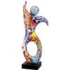 Casablanca modernes Design Casablanca - Scultura decorativa a forma di ballerina XL, in resina, stile street art, multicolore, altezza 36,5 cm