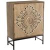 DRW Armadio in Legno MDF e Abete con 2 Ante Mandala con Gambe in Metallo 85 x 38 x 110 cm, Vari Colori, 85x38x110cm