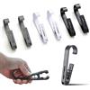 Dreamark Gancio a Clip Multifunzione.6 Pezzi Ganci con Molletta in Uno.Clip con Gancio.Gancio in Plastica Con Pinza da Appendere.Ganci Tenda Doccia.Mollette Appendiabiti Per Cucina Bagno(Bianco/Grigio/Nero)
