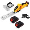 Yeelan Tagliasiepi a batteria, 24 V, cesoie da giardino a batteria, 2 in 1, batteria cordless e tagliasiepi, elettrici, con 2 batterie ricaricabili per giardino e prato