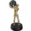 GILDE Scultura decorativa Strong Stark XL - Arte moderna e decorazione in resina - Colore: Oro - Altezza 35,5 cm