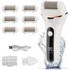 Swhily Rimozione calli del piede, professionale elettrico pedicure, rimozione calli e pedicure, lima ricaricabile con 6 testine a rullo per la cura dei piedi