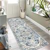 Enyhom Tappeto runner per corridoio, 60 x 180 cm, vintage, bohémien, tappeto da cucina, antiscivolo, lavabile, soffice al tatto, per scale, ingresso, lavanderia, camera da letto, bagno