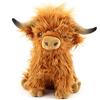 VOSSOT Mucca altopiano di peluche, mucca altopiana, peluche per bambini, giocattolo di bestiame scozzese a pelo lungo